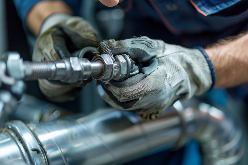 imagem de homem realizando manutenção em equipamento de motobomba